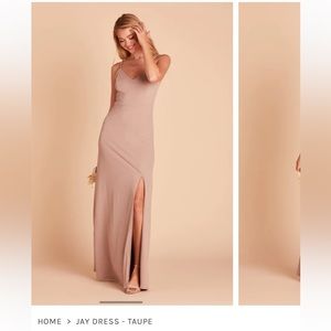 NWT Birdy Grey Jay Spaghetti Strappy Maxi Slip Dress in Taupe Size Small